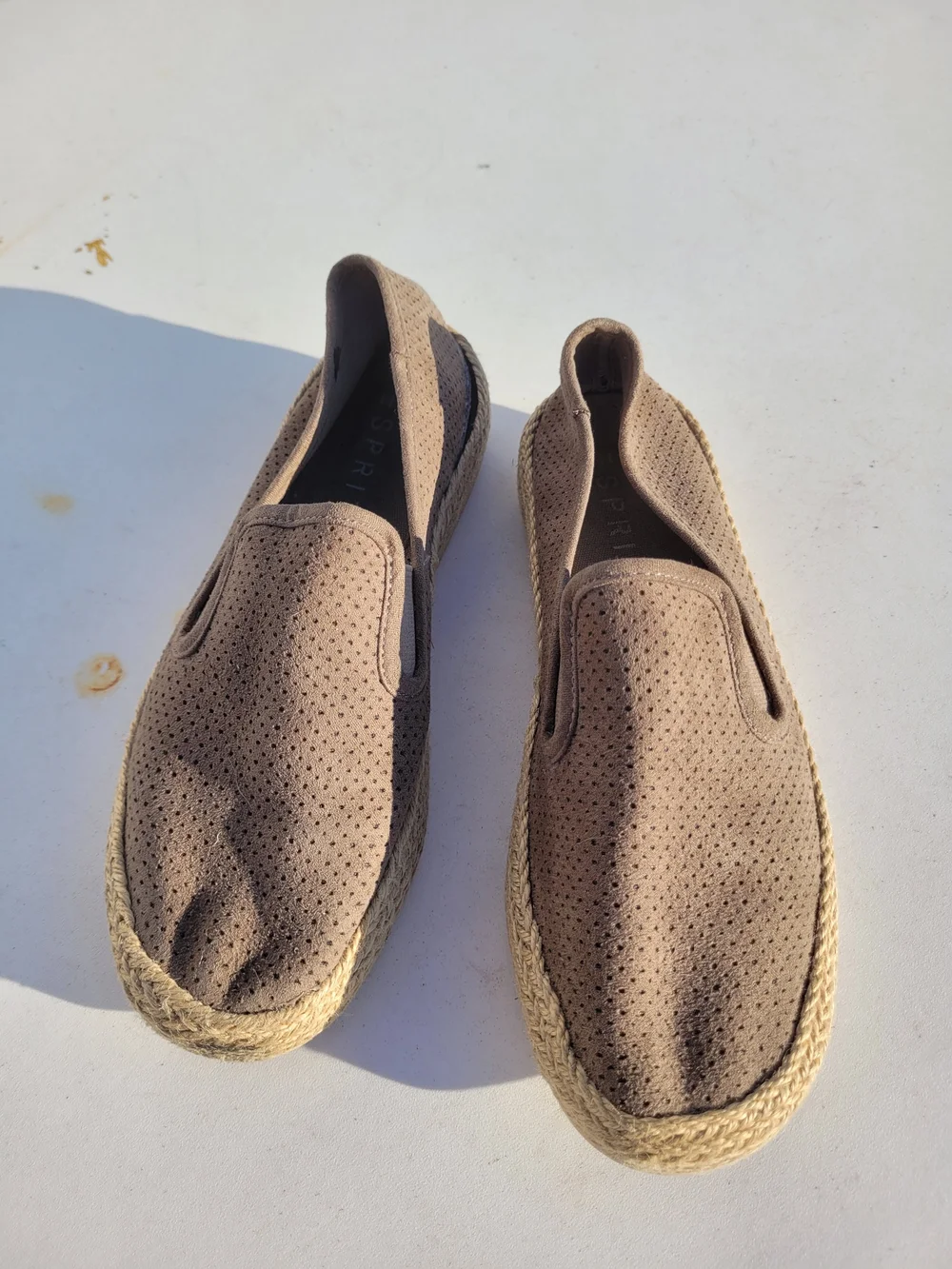 Esprit Perforated Slip-On Espadrille Flats